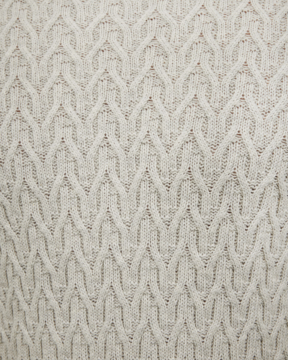 Textured Roll Neck Knit, Grey Marle, hi-res